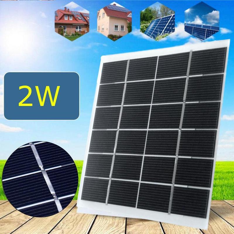 Solar Panel 2w 6V Mini DIY Solar System For Portable Battery Chargers