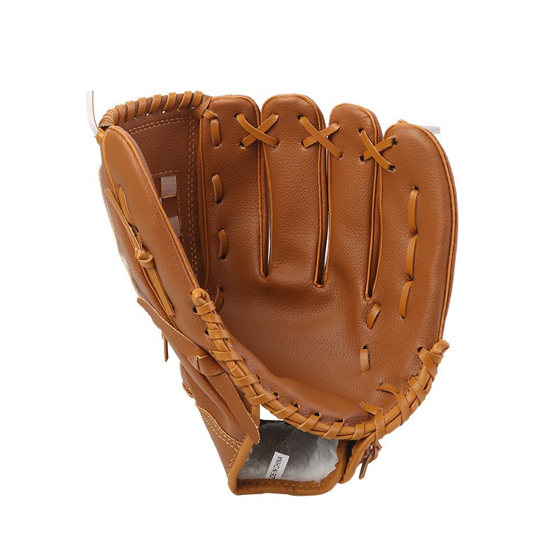 Guante de entrenamiento de béisbol para deportes al aire libre, guantes de práctica de Softball para niños y adultos, guante de béisbol y Softball Mitt -40: Khaki / 9.5 inch