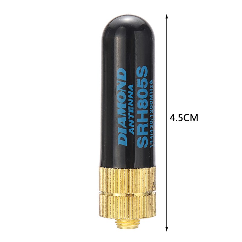 1pc uhf + vhf antena fêmea srh805s sma curto walkie talkie antena para baofeng walkie talkie rádio acessórios