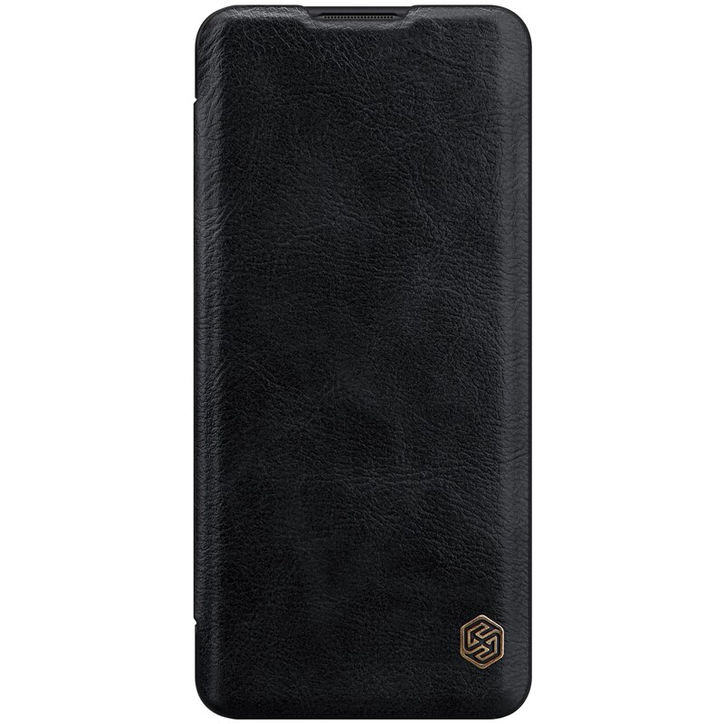 Til oneplus 9 pro 9r flip etui nillkin qin læder flip cover kort lomme pung bog etui til oneplus 9 one plus 9 pro telefontaske: Til oneplus 9( in.cn) / Sort