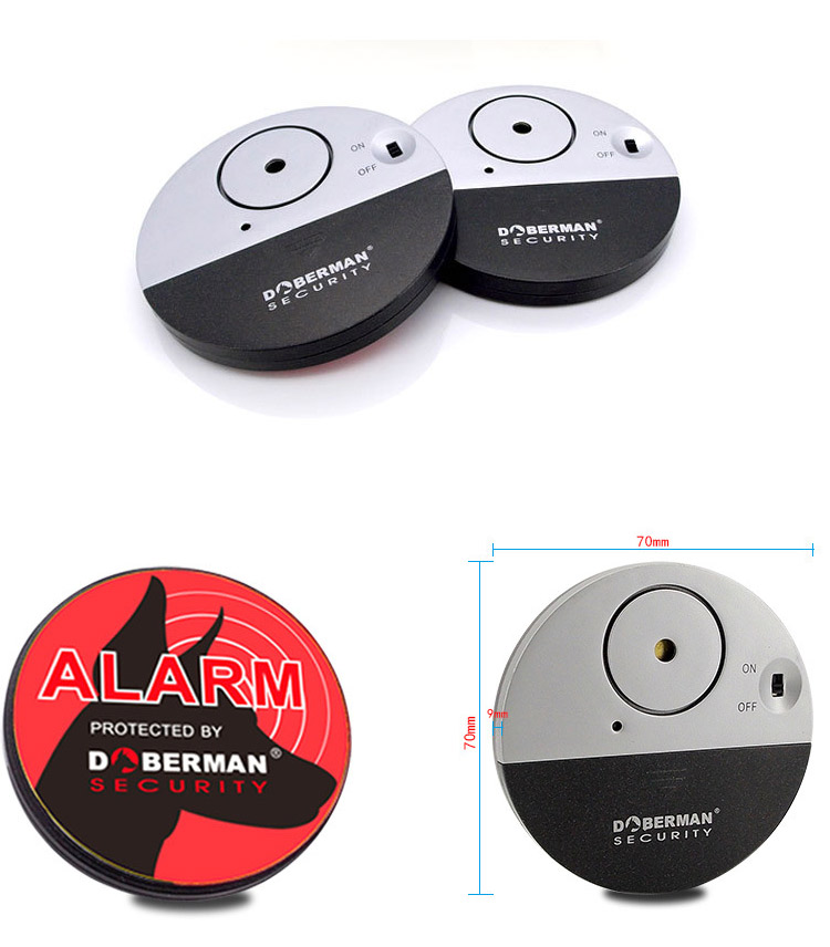 1-5pcs Door Window Security Alarm Ulrta-Slim Warning Wireless Alarm Vibration Sensor for Home Security Protection Alarms System