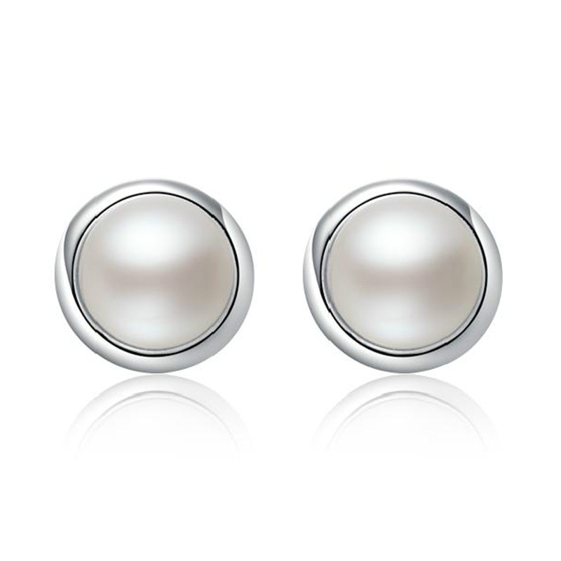 925 sterling silver jewelry woman high pearl earrings ladies round of high ear manufacturers,