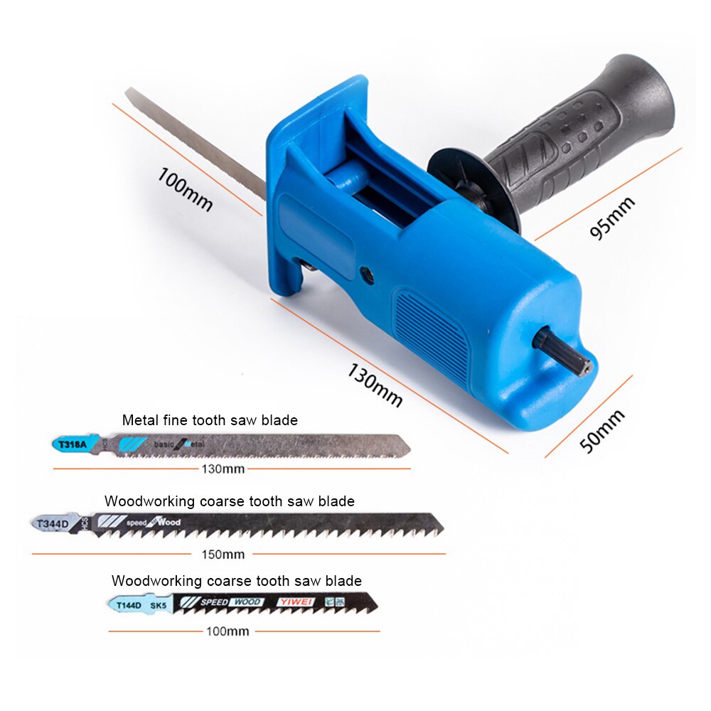 Cordless Reciprocating Saw Adapter Set Electric Drill Modified Electric Saw Hand Tool Wood Metal Cutter Saw Attachment Adapter