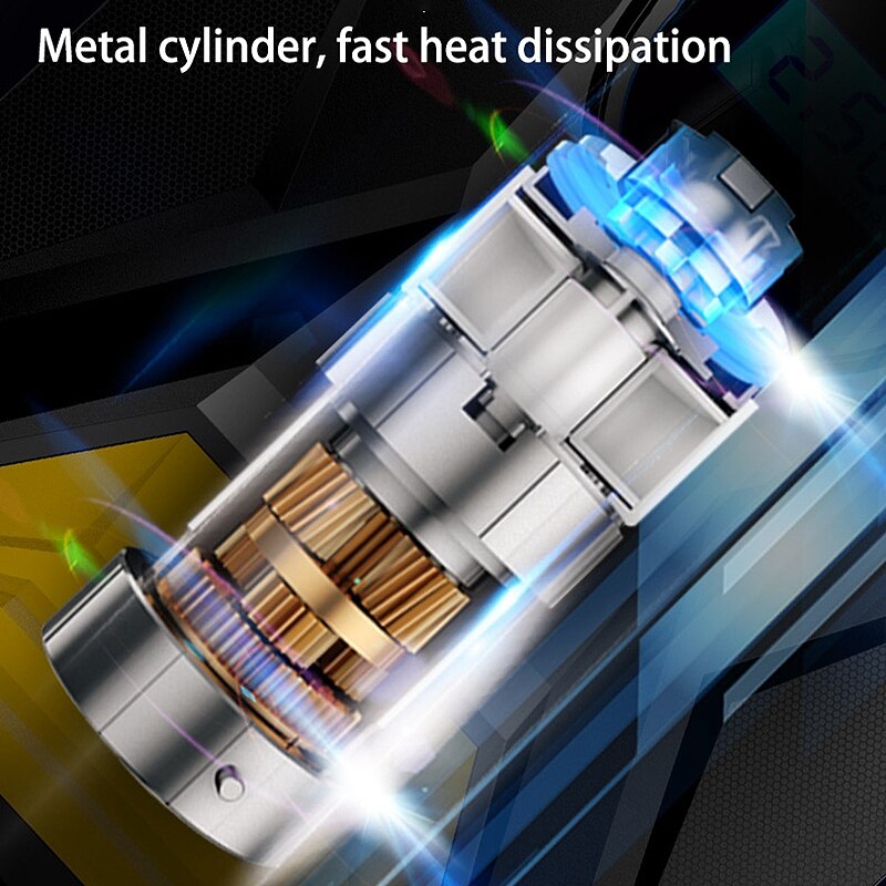 Auto Air Compressor Draagbare Tire Inflator 12V Voor Auto Banden Met Led Licht Manometer Voor Fiets, motor, Bal