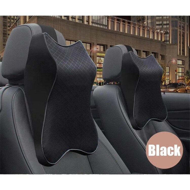 Memory Foam Cute Car Seat Headrest Pillow Solid for the Neck Rest Waist Back Support Cushion Set Pillows Interior Accessories