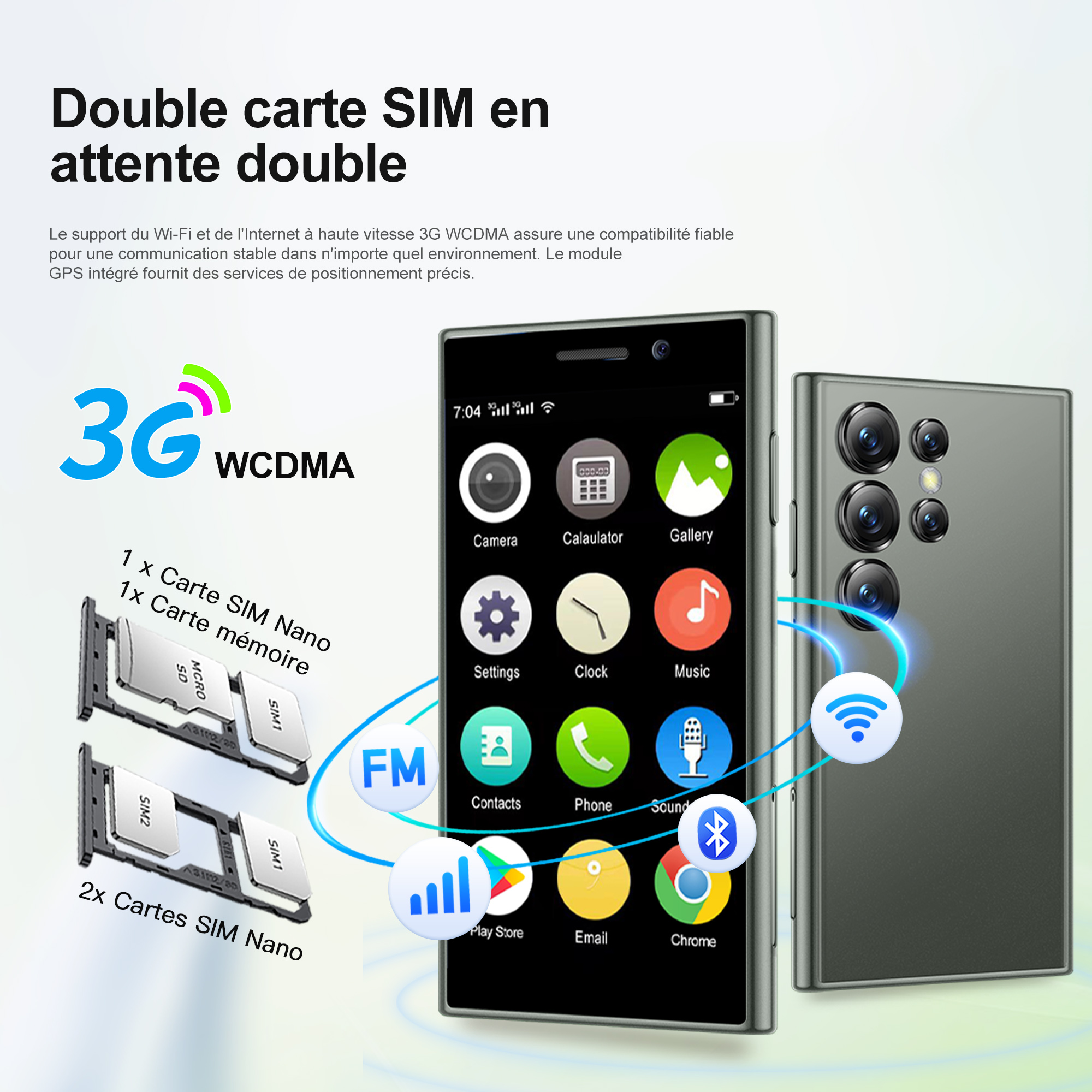 SERVO mini smartphone android 9.0 wcdma celular duplo sim 3.0 "tela hd telefones celulares 2gb + 16gb gps wifi mini telefone portátil