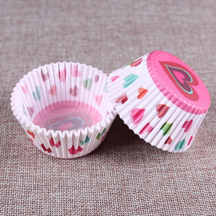 100 Stk/set Papier Cake Formulieren Cupcake Liner Bakken Muffin Box Cup Case Party Tray Cakevorm Decorating Gereedschap Muffin Cupcake papier