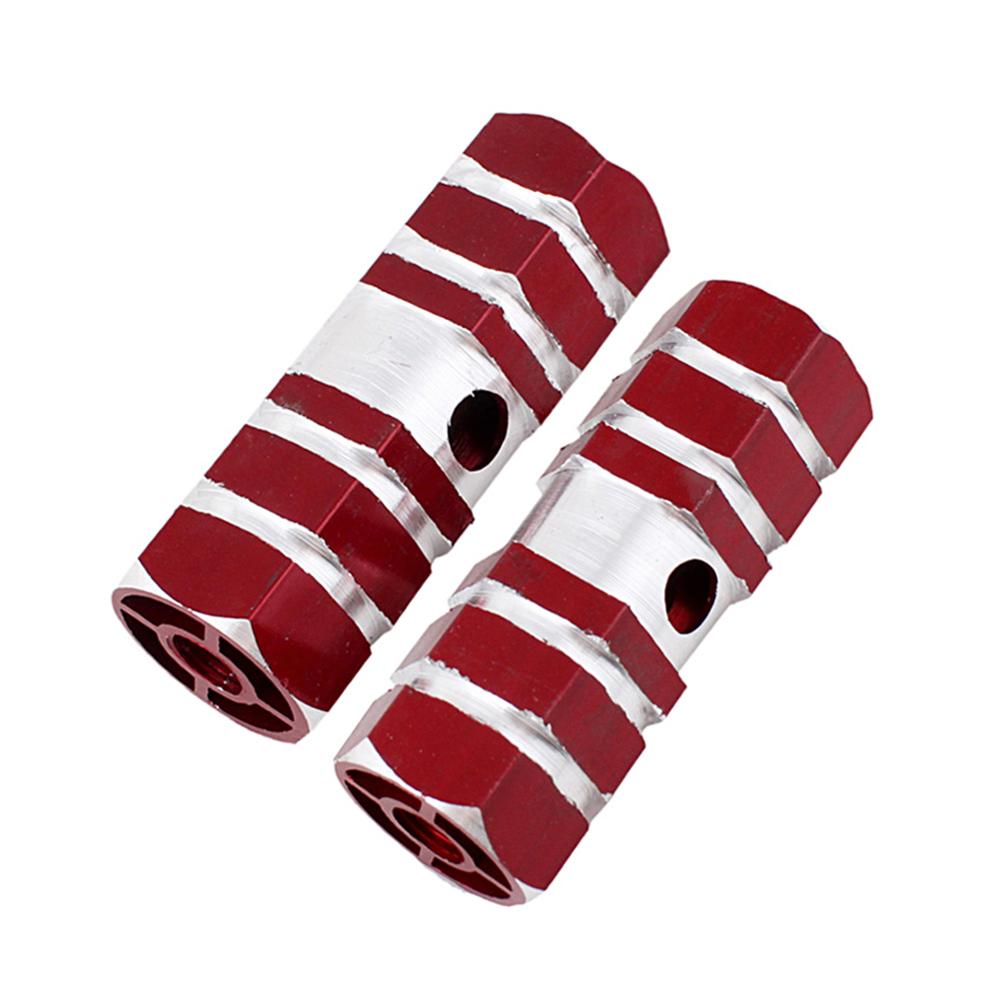 Pedales para bicicleta de montaña, 1 par, cilindro de ángulo sexi de 3/8 ", piezas para bicicleta de montaña de aleación de aluminio, reposapiés BMX, #281094: Red