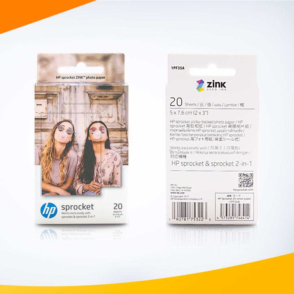 2x3" Compatible for HP Sprocket & Sprocket 2-in-1 for Mini Photographic Paper Pocket Photo Printer Zink Paste Photo Paper