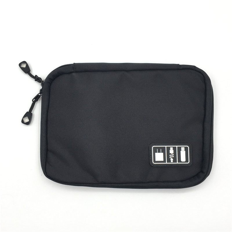 Gadget Cable Organizer Storage Bag Travel Electronic Accessories Storage Bag Case USB Charger Power Bank Holder Digitals Kit Bag: WHITE
