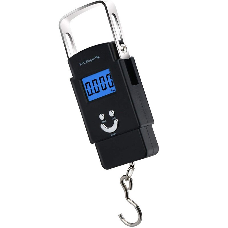 Electronic Digital Hand Held Balance Fishing Scale Electronic Digital Postal Hanging Hook Scale With Backlit LCD Display K802