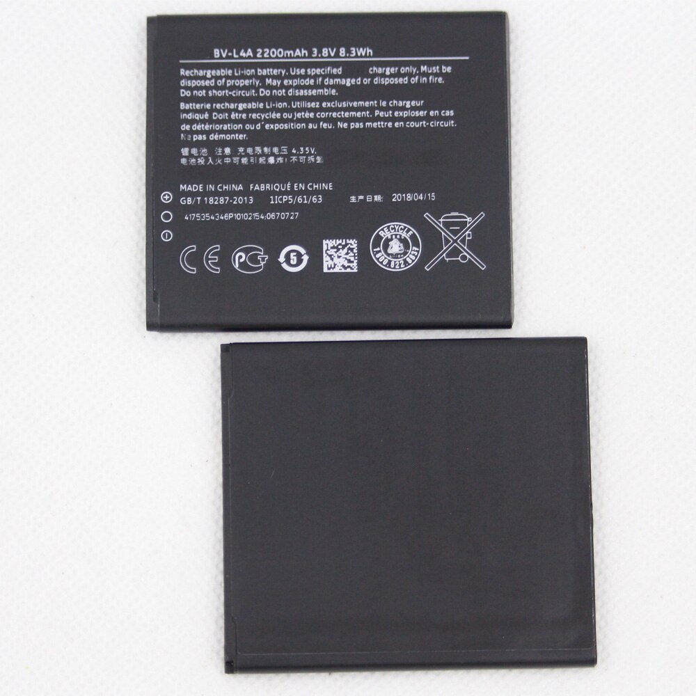 2200mAh BL-L4A BLL4A BL L4A BV-L4A Battery for Nokia Lumia 535 Battery Lumia 830 RM984 RM-1090 RM-1089 Battery Replacement