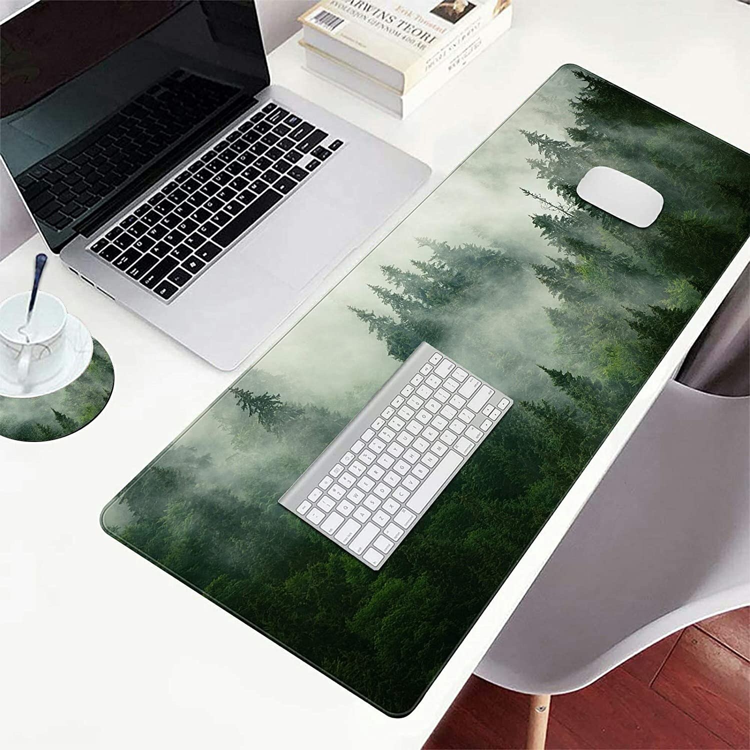 Maus Pad Gamer Computer Neue Heimat XXL MousePads Tastatur Pad Nebligen Grünen Wald Gamer Teppich Natürliche Gummi Anti-Unterhose maus matt