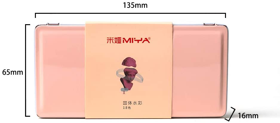 Miya Himi Water Kleur Effen Palet-Draagbare Reizen Aquarel Verf Kit Voor Beginners Kunstenaars Studenten: PINK  PALLETTE ONLY