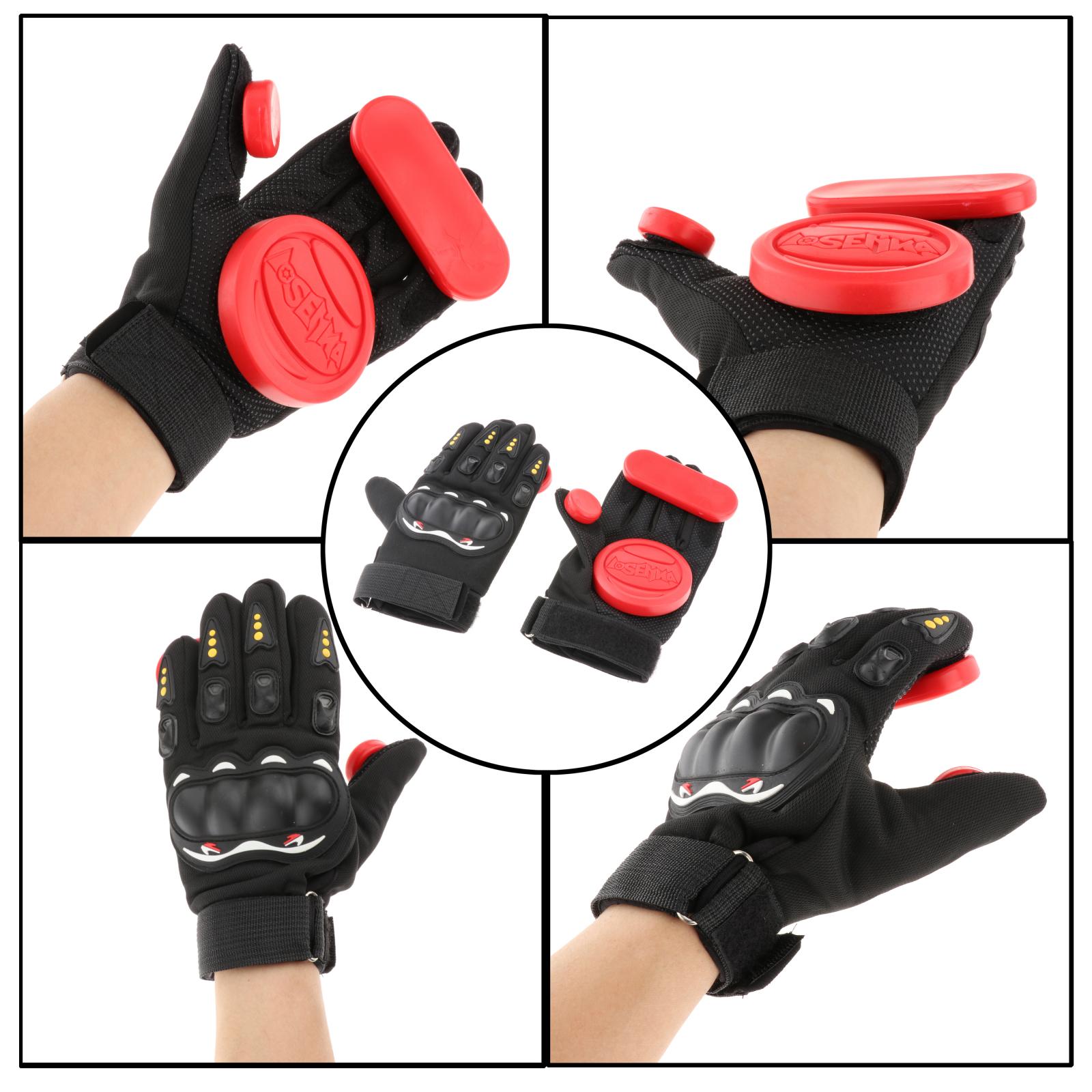 Downhill Skateboard Gloves Roller Long Board Slider Skateboard Turning Gloves Slide Brake Gloves With Slider Skate Accessories