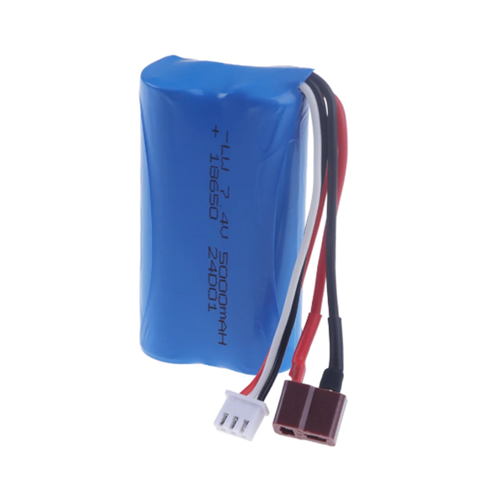 Li-Ion Batteri 7.4V 5000mAh 18650 2S för Wltoys RC Bil - Reservdelar