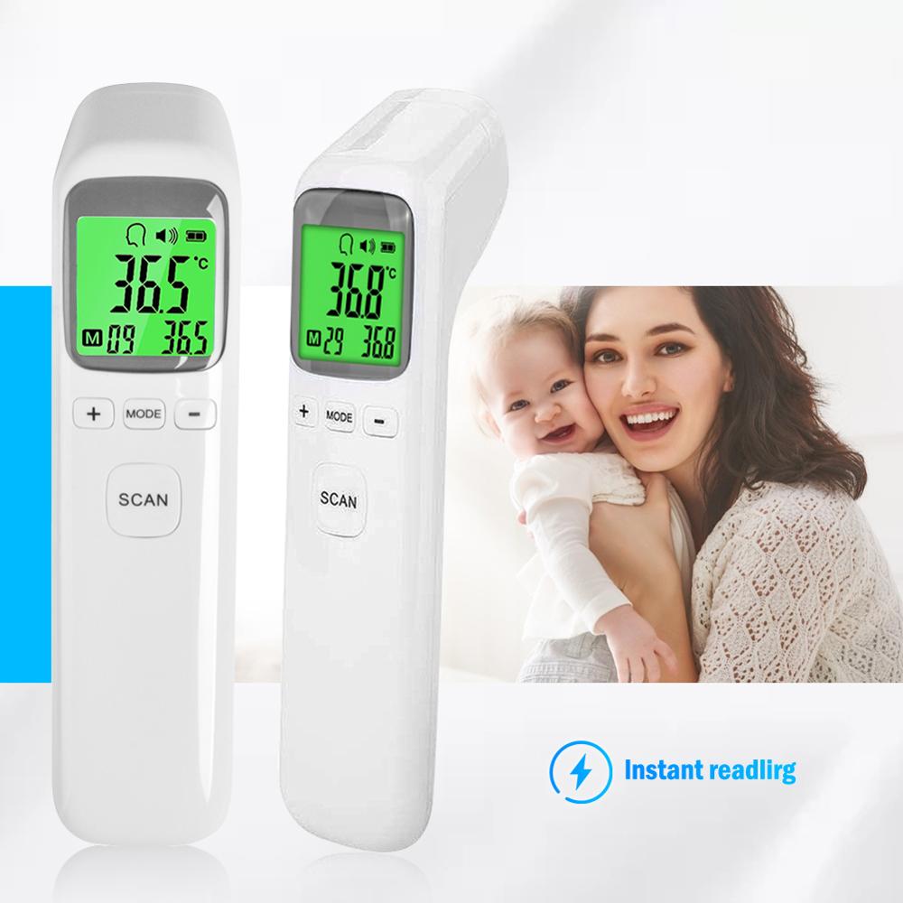 Thermometer Voorhoofd Infrarood Digitale Non-contact Body Termometro Lcd Backlight Thermometer Voor Volwassenen Kids Temperatuur Meter