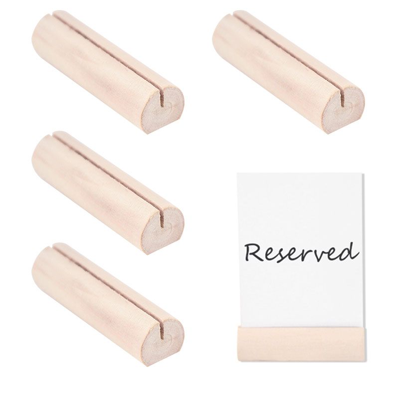 1set Table Number Signs For Wedding Party Decor Wooden Memo Holder For Wedding Birthday Party Events Catering Decor Supplies: 5pcs