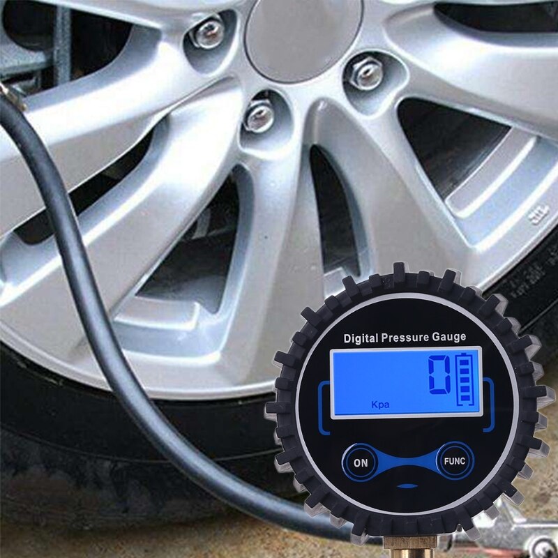 Digitale Manometer Met 6Mm Buiten Diameter Slang Rechte Plug Montage 200PSI/Bar/Kpa/Kg/cm2