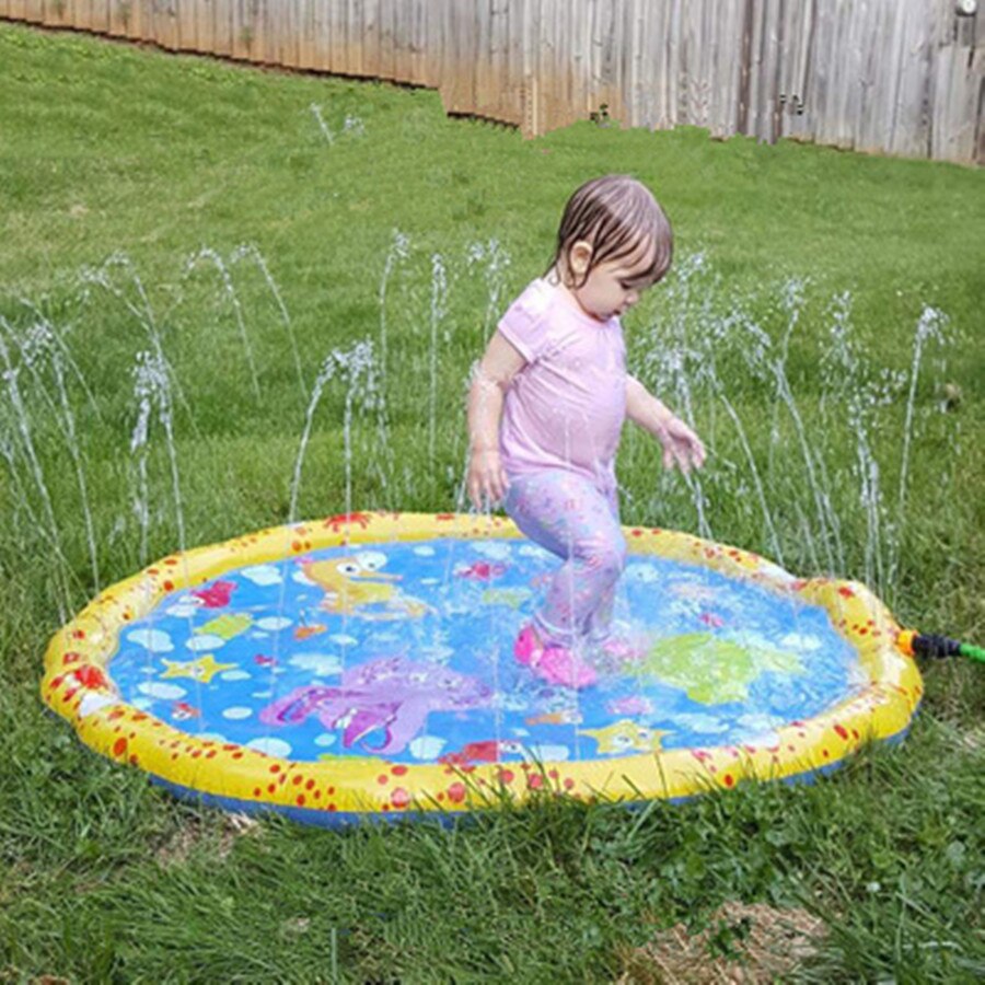 Sommer swimmingpool baby vade barn sprøjte sjov pool udendørs sprøjte & sprøjt vand spraymåtte spille spil sprinklermåtte kølepude