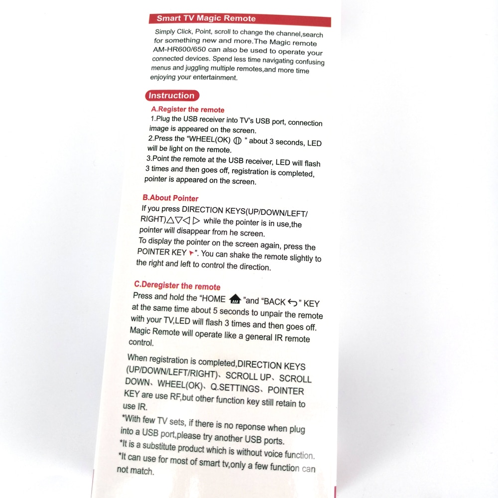 Udskiftning am -hr650a til lg smart tv an -mr650a uj63 series 49 uk 6200 55 uk 6200 43 uj 634v 55 uj 620y smart tv magic remote