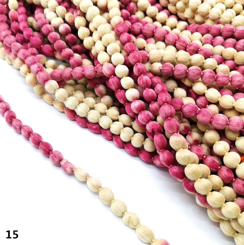 2 yards spetskant band pompom band sömnad spetstyg handgjorda pysseltillbehör: 15