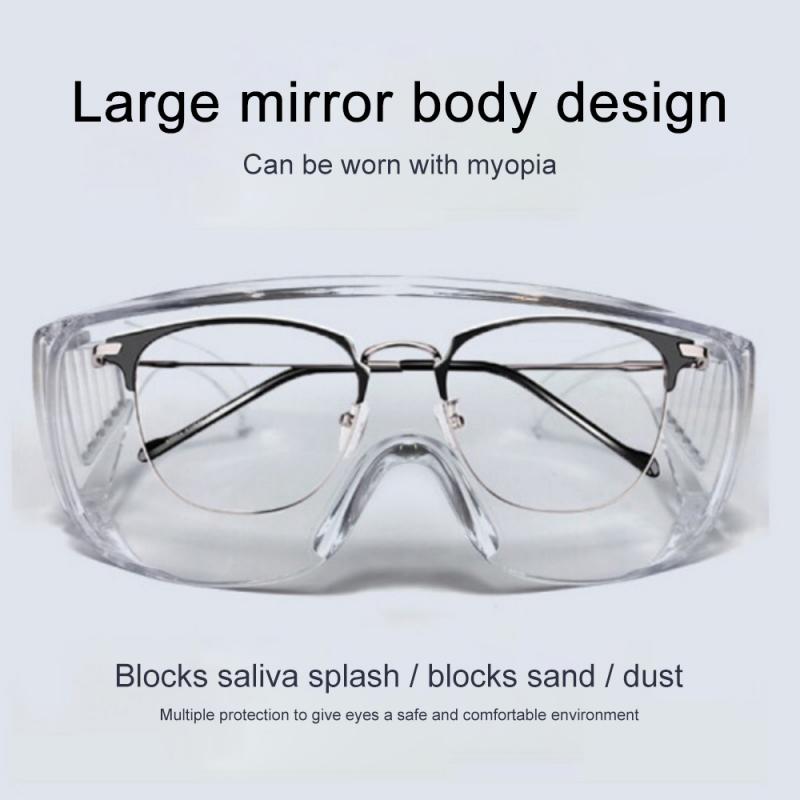 Klare ventilerede beskyttelsesbriller øjenbeskyttelse beskyttelseslaboratorium tåge briller lab anti tåge støv briller beskyttelsesbriller