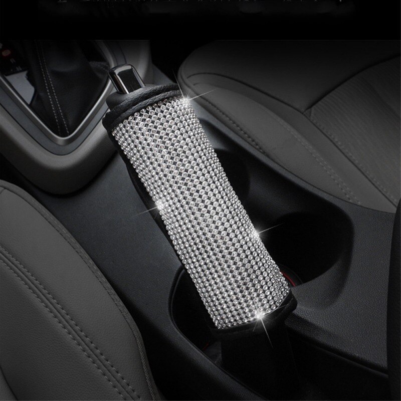 Luxury Crystal Diamond car steering wheel cover Rhinestones leather Auto steering wheel cover Car Interior Set Accessories: C
