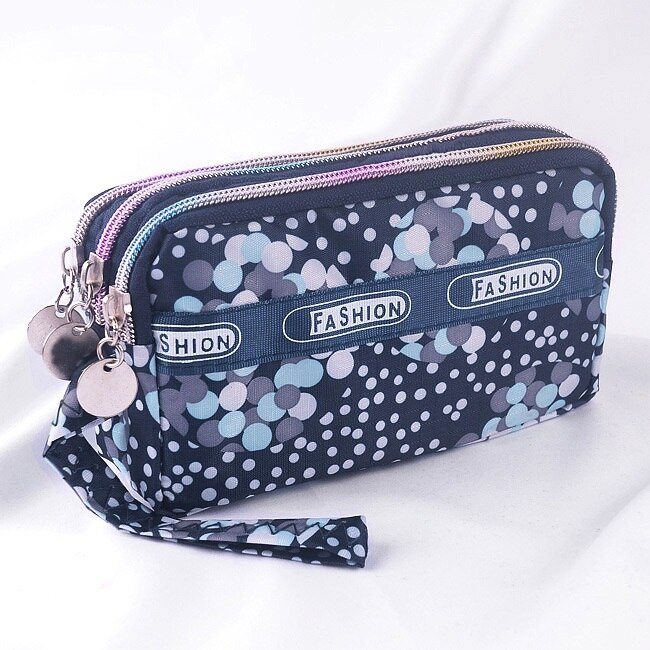 Zipper Dame Geldbörsen Frauen Brieftasche Leinwand Stoff Geldbeutel Floral Herz Geldbörse Armband Handtasche Mädchen Brieftaschen Burse Taschen