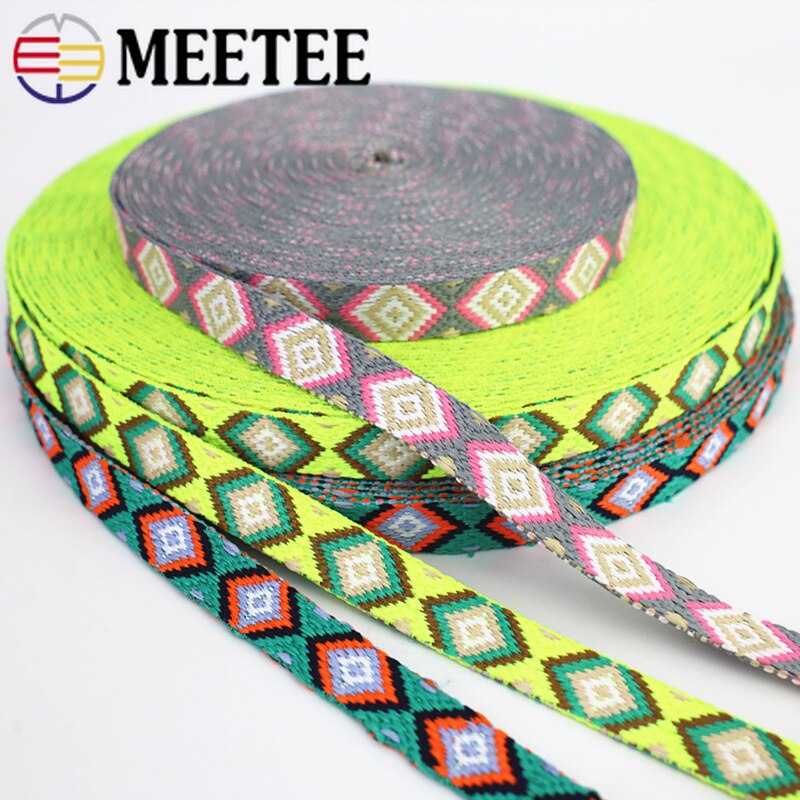 Polyester Webbing Ribbon 8M 15mm 1.1mm thick Polyester Jacquard Webbing Eth... – Vicedeal
