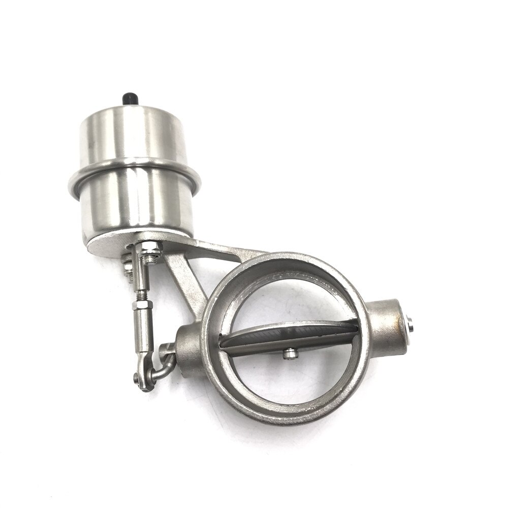 Stainless steel Variable Exhaust Control Valve Set Vacuum Actuator 76 MM pipe Open Style 63MM Exhaust valve