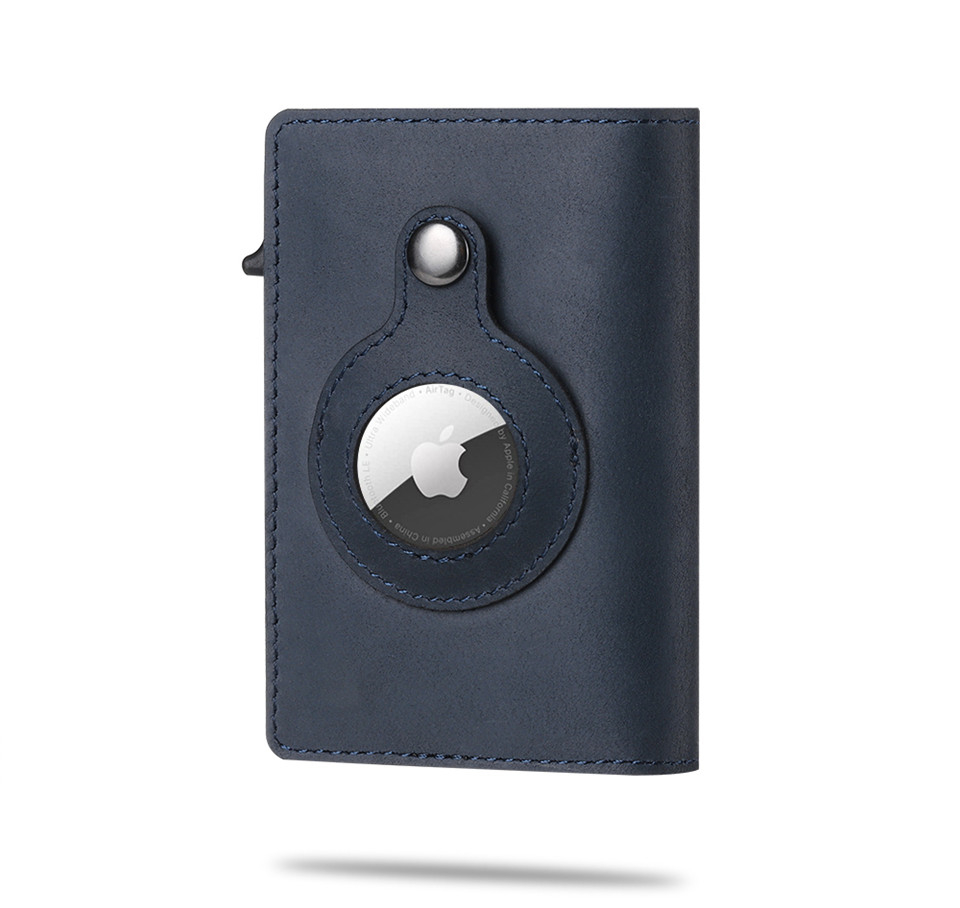 2025 Voor Apple Airtag Portemonnee Mannen Koolstofvezel Mode ID Creditcardhouder Rfid Slanke Airtag Slide Portemonnee Cardholde