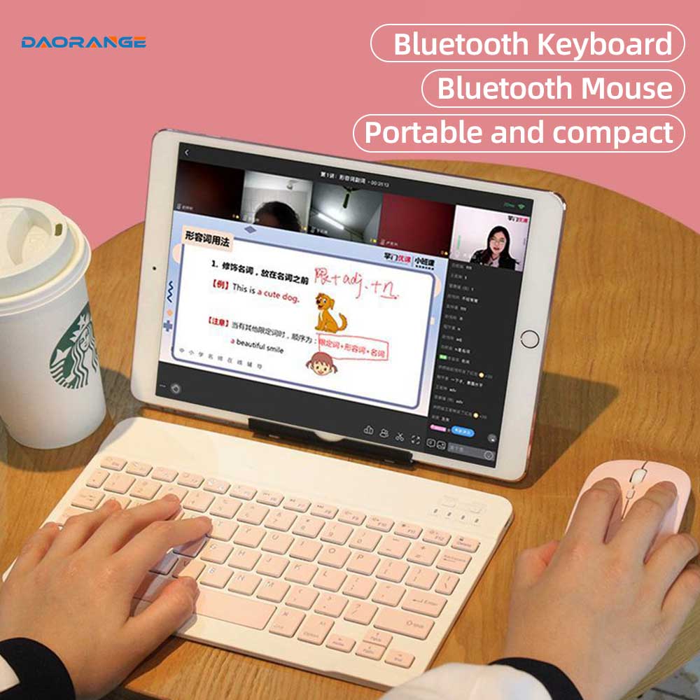 Bluetooth Keyboard Mouse For iPad Mac Android Phone Tablet Slim Office Mini Wireless Keyboard For Android IOS Windows Laptop
