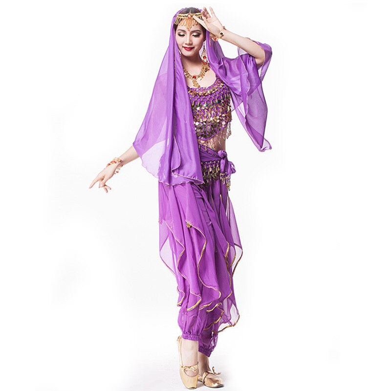 サリーダンスウェア女性/女性のベリーダンス衣装セットインド舞踊の