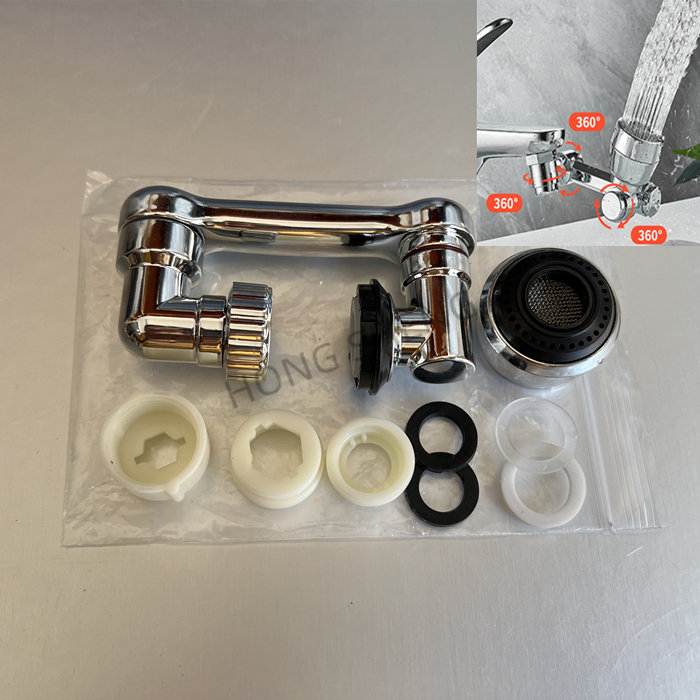 720 ° Rotation Wasserhahn Belüfter Spritzwassergeschützt Schwenk Kunststoff Küche Wasserhahn Verlängern Wasser Düse Wasserhahn 22/24mm Adapter Wasserhähne Bubbler: Licht Grau