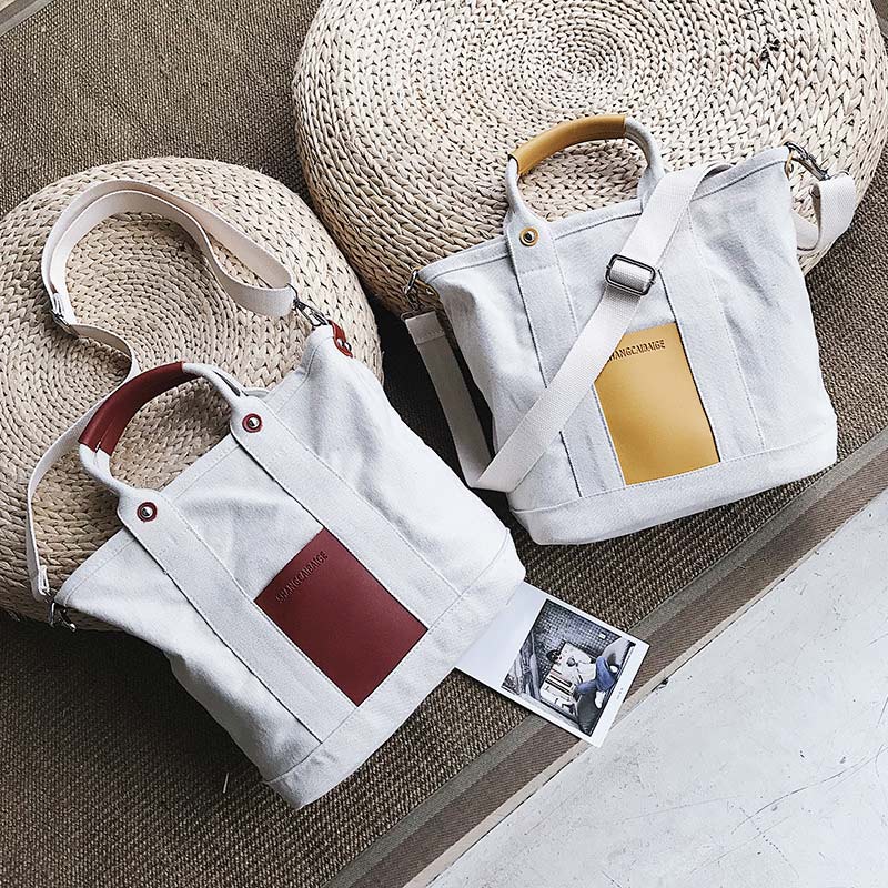 Grote capaciteit dikke canvas crossbody tassen voor vrouwen grote schouder reis boodschappentas vrouwelijke casual handtas tassen