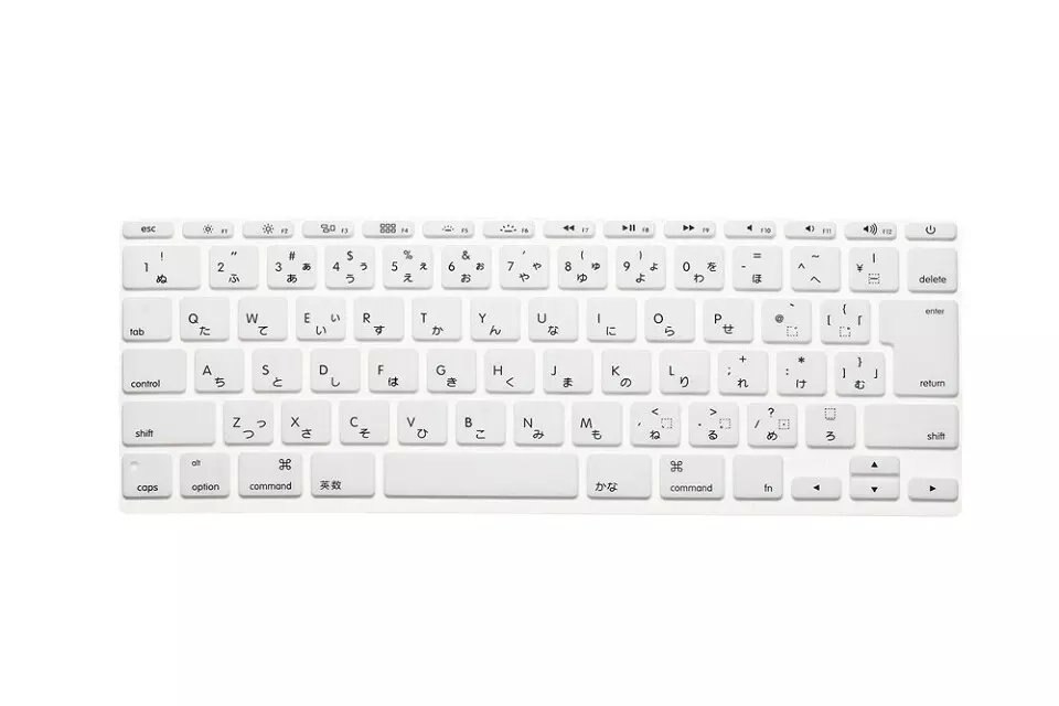 Japonais anglais japon JP Version Silicone clavier couverture peau protecteur couverture pour Apple MacBook Air 11 "11.6 pouces A1465 A1370: White