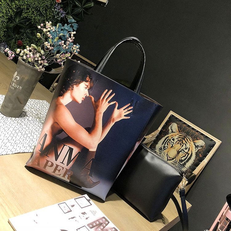 Mixtx damska torba na ramię na zakupy modny charakter magazyn Crossbody osobowość torebka duża pojemność matowa torba na ramię wysokiej jakości