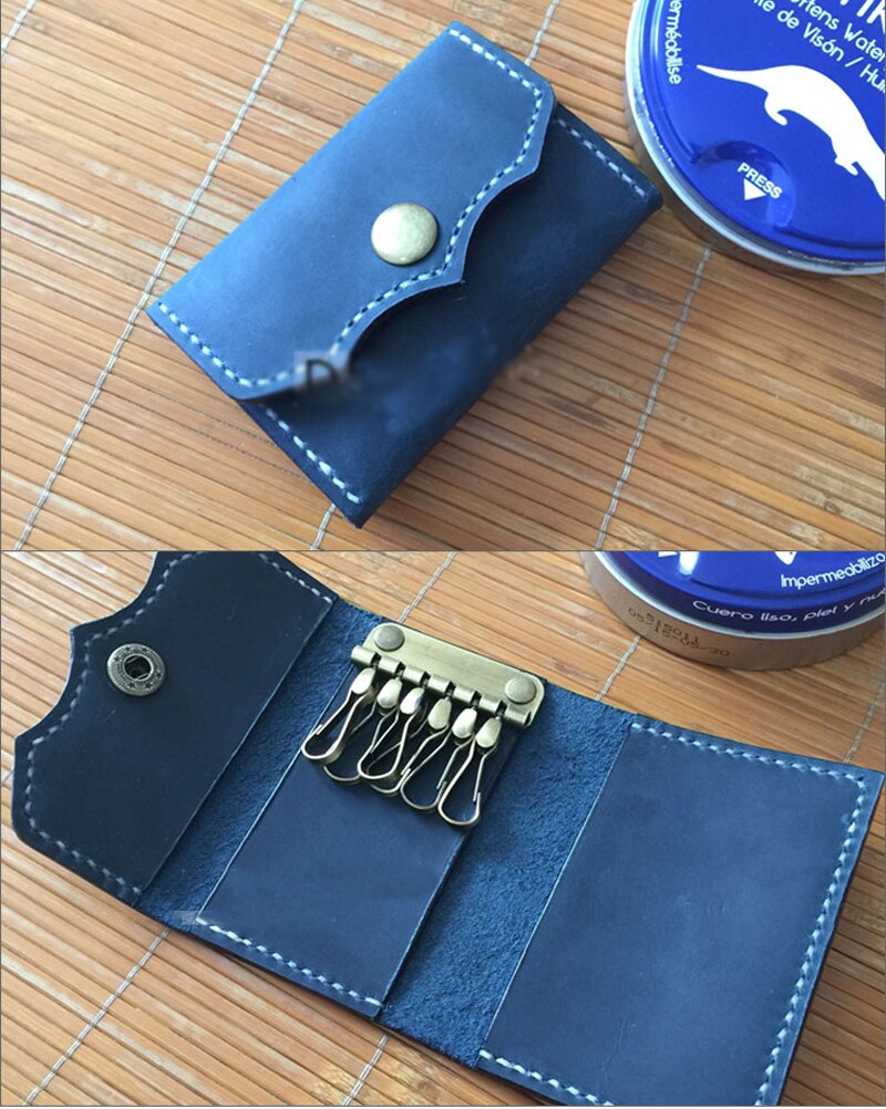 LLavero de cuero para manualidades, troquelado de bolsa, papel kraft, patrón de costura, plantilla de cartón gruesa de 500gsm