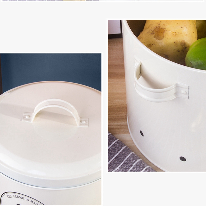 3 Pcs Storage Box Potatoes Onions Garlic Bin Kitchen Food Container Buckets Breathable Metal Box Potato Bucket
