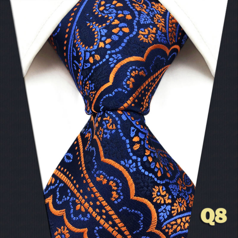 Krawatten Silk Business Krawatten für Herren Extra lange größe 63 "160cm Navy Blauen Streifen Hochzeit: QX08