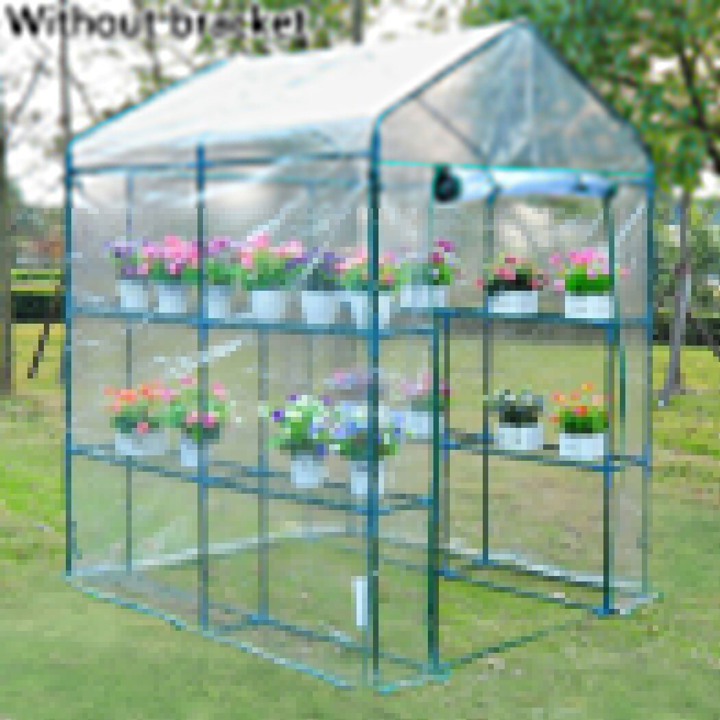 Mini Greenhouse Cover PVC Plastic Garden Outdoor Plants Flower Grow House Cover For Flowers Roll-up Windows Without Frame