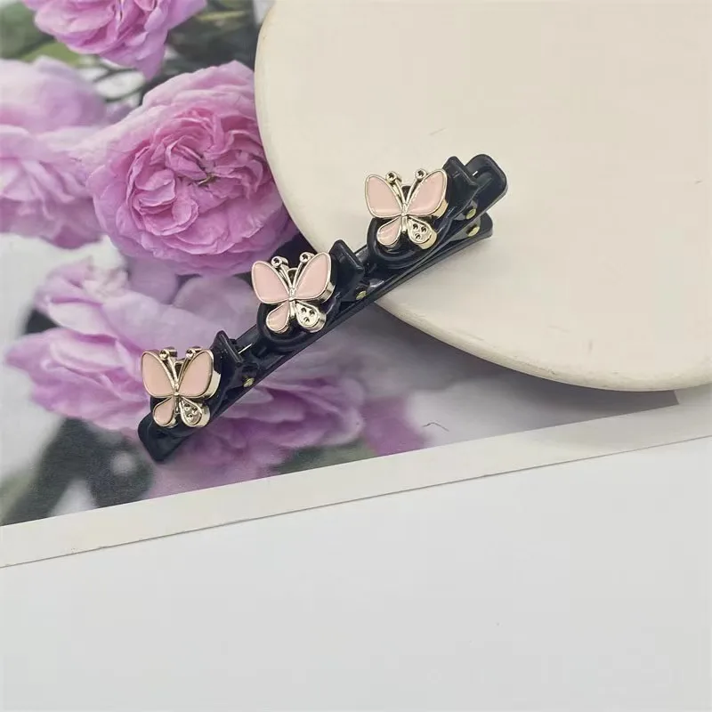 Double Layer Braided Hairpin Hair Hoop Broken Hair Clip Women Hairpin Korean Fixed Headband Hairpin Lazy Hair Accessories: RED