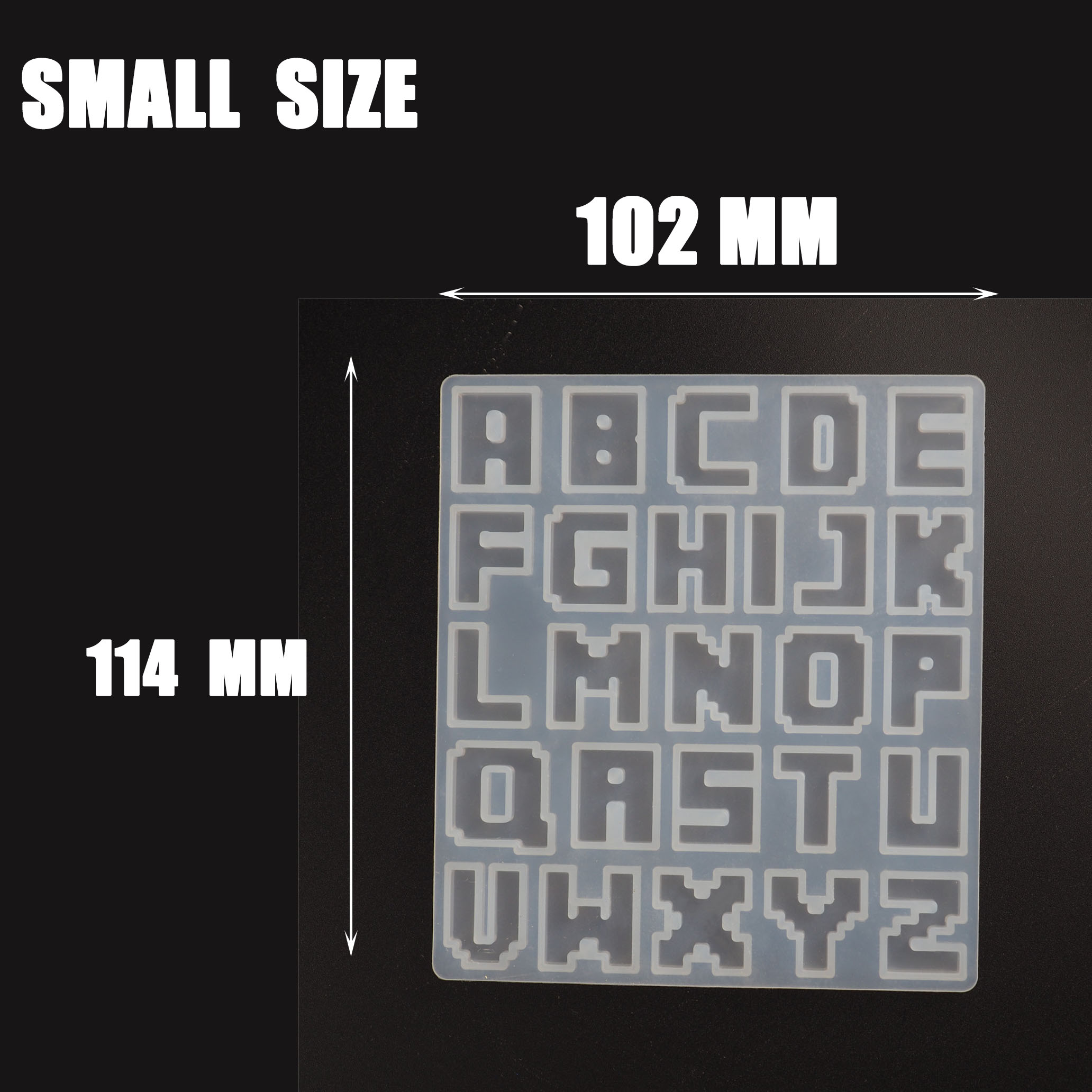 Uppercase Letter A-Z Silicone Mold Capital Letter for DIY UV Resin Alphabet Keychain Mold Epoxy Resin Art Supplies: Small Size