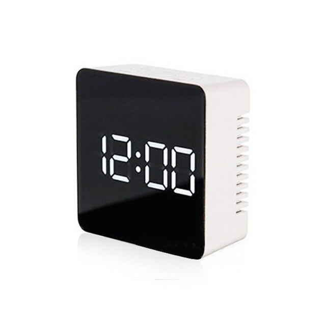 LED Display Mirror Surface Horologe Remind Kitchen Time Alarm Clock Timepiece Prompt Home Timer Multi-Functional Automatic: square