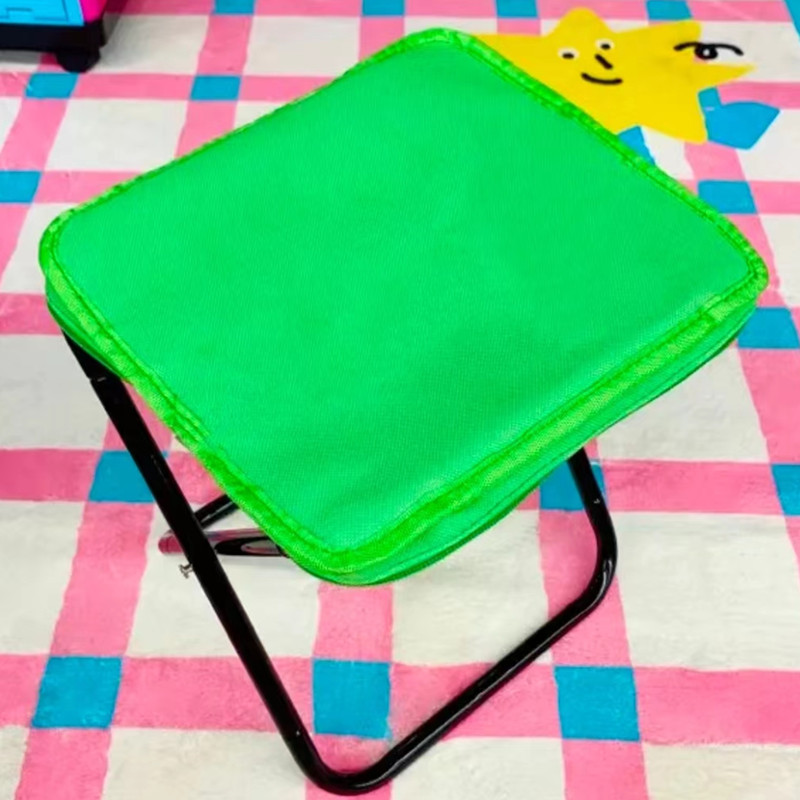 Pocket Handbag Stool Pencil Bag Folding Chair Sketch Fishing Leisure Camping Outdoor Portable Small Stool: Orange