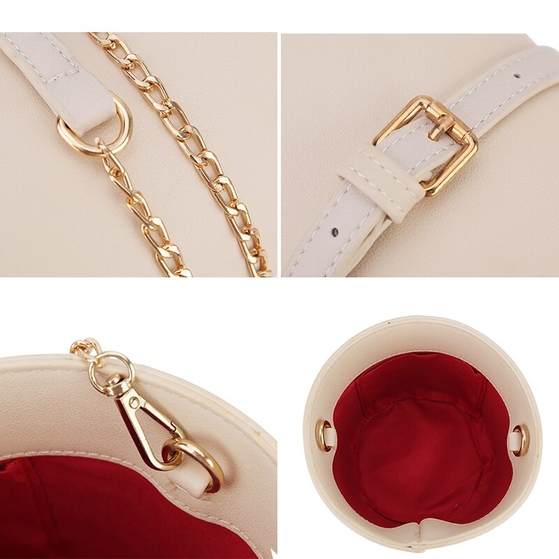 Lässige schultertasche in blumentopfform mit kette, damen-crossbody-tasche, beuteltasche, lustige handtasche, lässiger beutel aus pu-leder