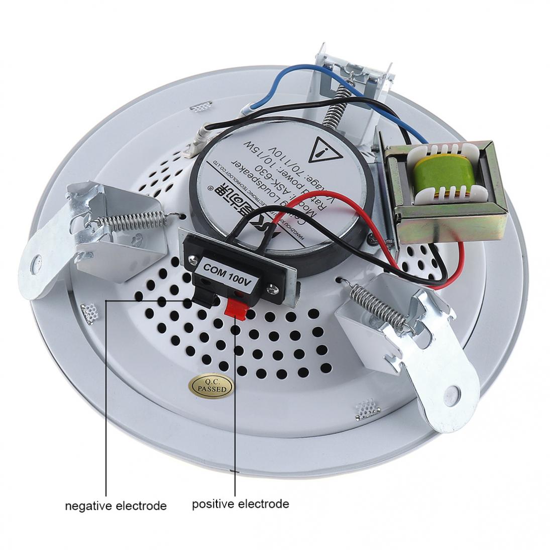 2pcs/lot ASK-630 6 Inch Metal Microphone Input USB MP3 Player Ceiling Speaker Public Broadcast Background Music Speaker