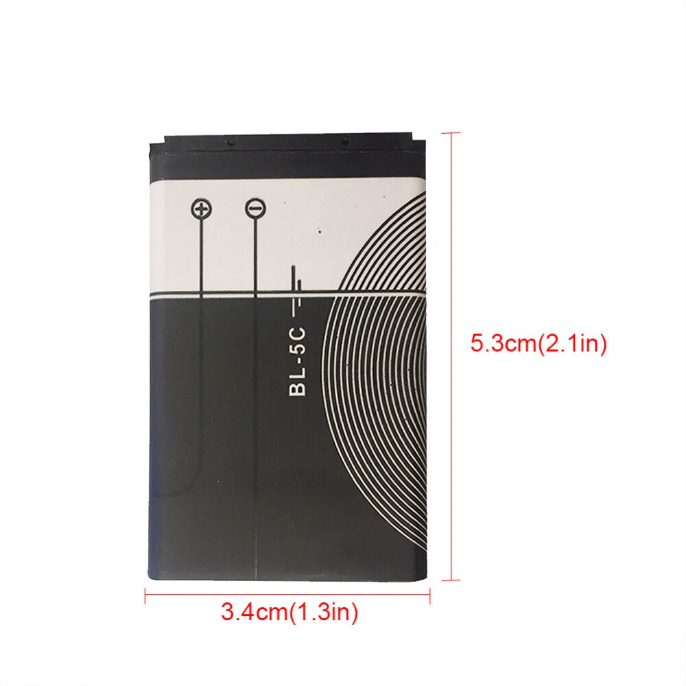 Bateria de celular nokia 1200 n70 n71, 2 peças BL-5C mah 5c para nokia 6600 n72 n91 e60 substituição de baterias de celular