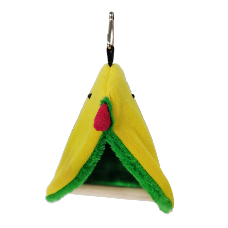 Nido cuadrado de pájaro para loros, hamaca de felpa suave para pájaros y loros, cama colgante cálida para mascotas, cueva, jaula, carpa, casa de juguete para animales pequeños